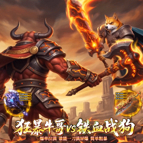 狂暴牛哥打金,上线打金神器,全屏吸怪,800%爆率无伤刷怪!